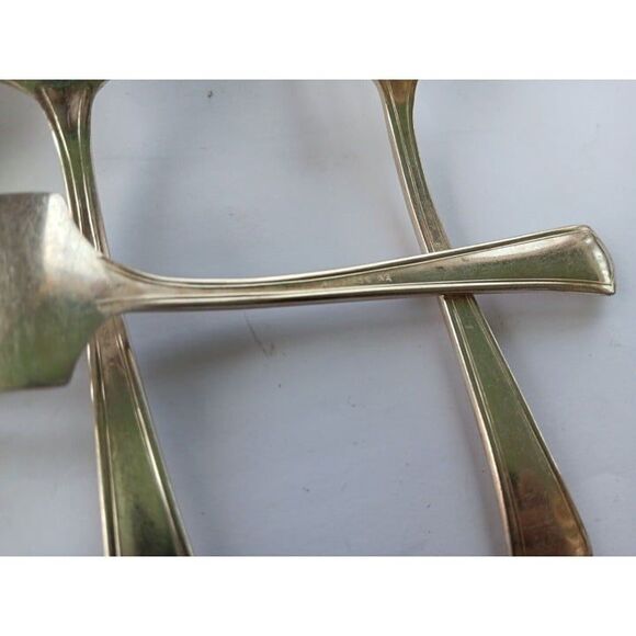 6 VINTAGE 1920 ROGERS XII SILVERPLATE DINNER FORKS LA TOURAINE PATTERN - Picture 7 of 7